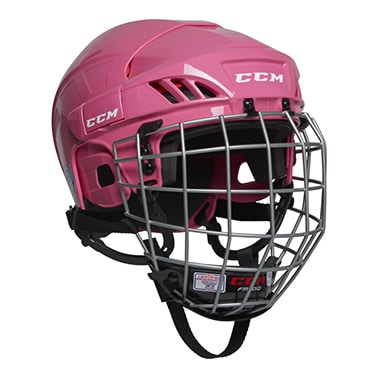 Hockeyhjälm med galler CCM FT50 rosa
