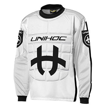 Målvaktströja Unihoc shield vit svart