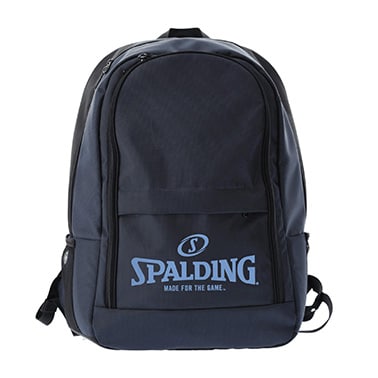 Spalding ryggsäck svart med ljusblå logo