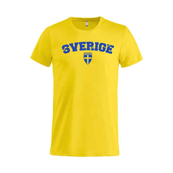 Sverigetröja t-shirt gul